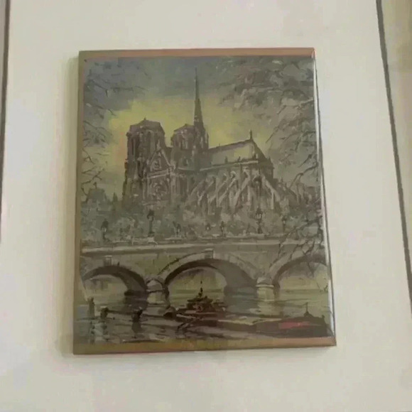 vintage notre dame cathedral small etching - Picture 4 of 4